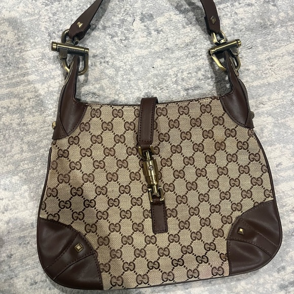 Gucci Bags Vintage Gucci Jackie Brown With Bronze Studs Buckle Repaired Poshmark